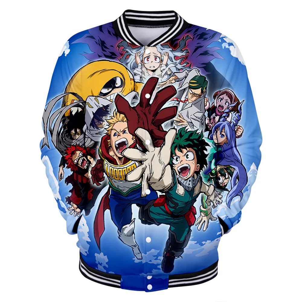 

Мужская/Женская бейсбольная форма My Hero Academia, повседневная спортивная куртка в стиле Харадзюку С 3D-принтом