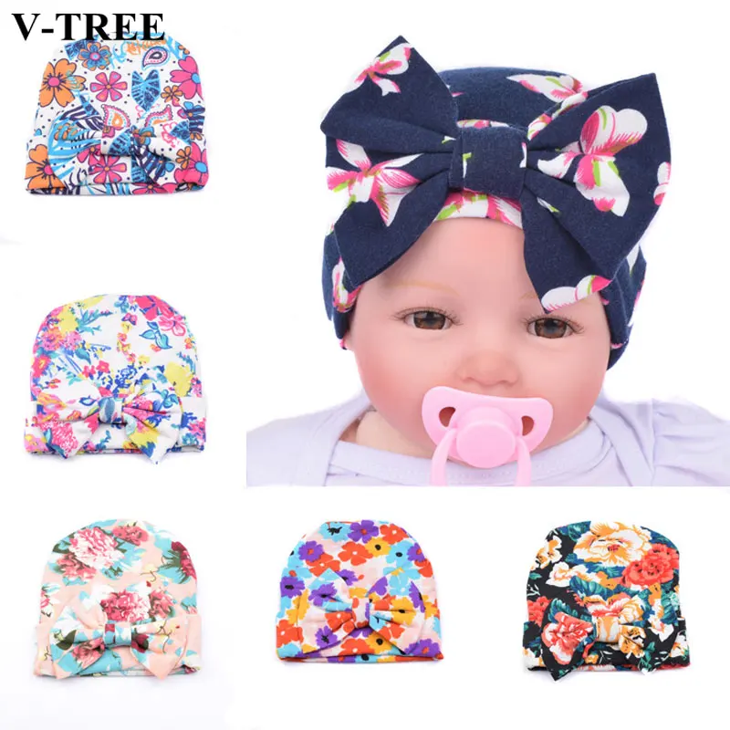 

Шапка для маленьких девочек, шапки с бантом для девочек 0-6 месяцев, зимняя, демисезонная, для малышей, хлопковая, теплая, детская, поношенная ...