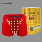 Магнитное нижнее белье, мужские боксеры, шорты, трусы для магнитной терапии простаты, мужские Бесшовные U-выпуклые сексуальные дышащие трусы