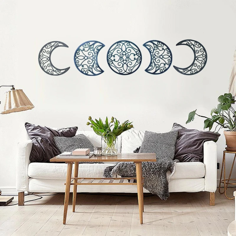 

Moon Phase 3D Wall Stickers Wooden Moon Cycle Wall Decoration Room Bedroom Pigherous Moon Food Home Wall Decoration 2021 New