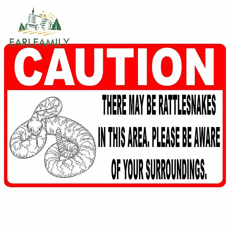 EARLFAMILY 13 см x 8,5 см внимание на возможных погремушках в области знака отражающая Автомобильная наклейка погремушки защитные знаки наклейка