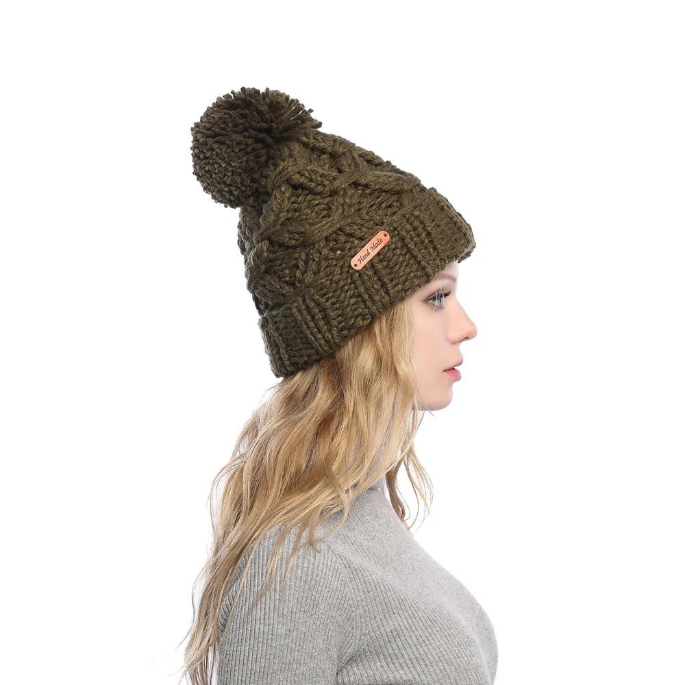 Skullies Beanies зимняя женская шапка теплая вязаная теплая шапка теплая шерстяная шапка для отдыха модные утолщенные зимние шапки