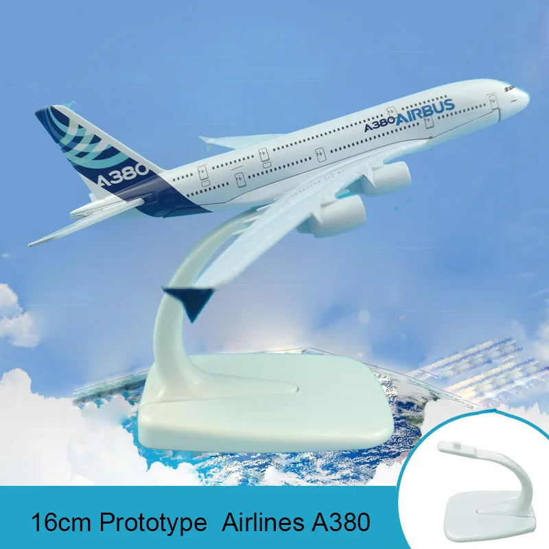 Модель самолета 16 см модель A380 из сплава подарок игрушки|machine model|airplane modelplane model |