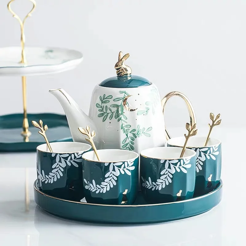 Набор керамической посуды для напитков комплект из 6 предметов холодный чайник