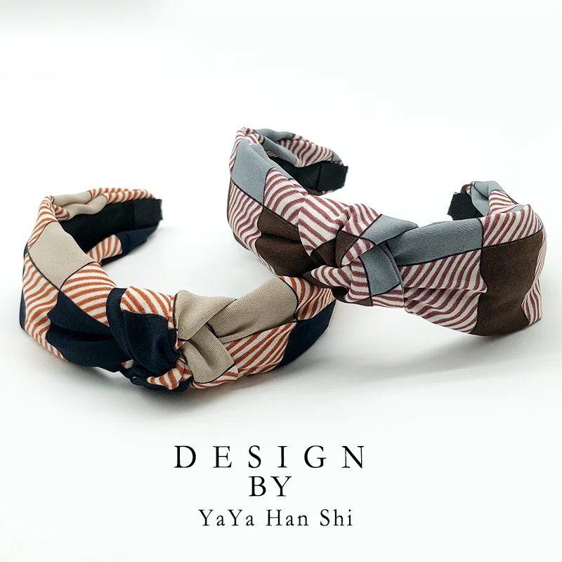 2019 корейская простая темпераментная сумка для волос ручная работа с широкими