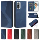 Магнитный кожаный чехол для Xiaomi Redmi Note 10 Pro 10S 9T 9S 8 9 Pro 9A 9C 8A Poco X3 M3 Pro X 3 NFC Mi 10T Pro Lite 11