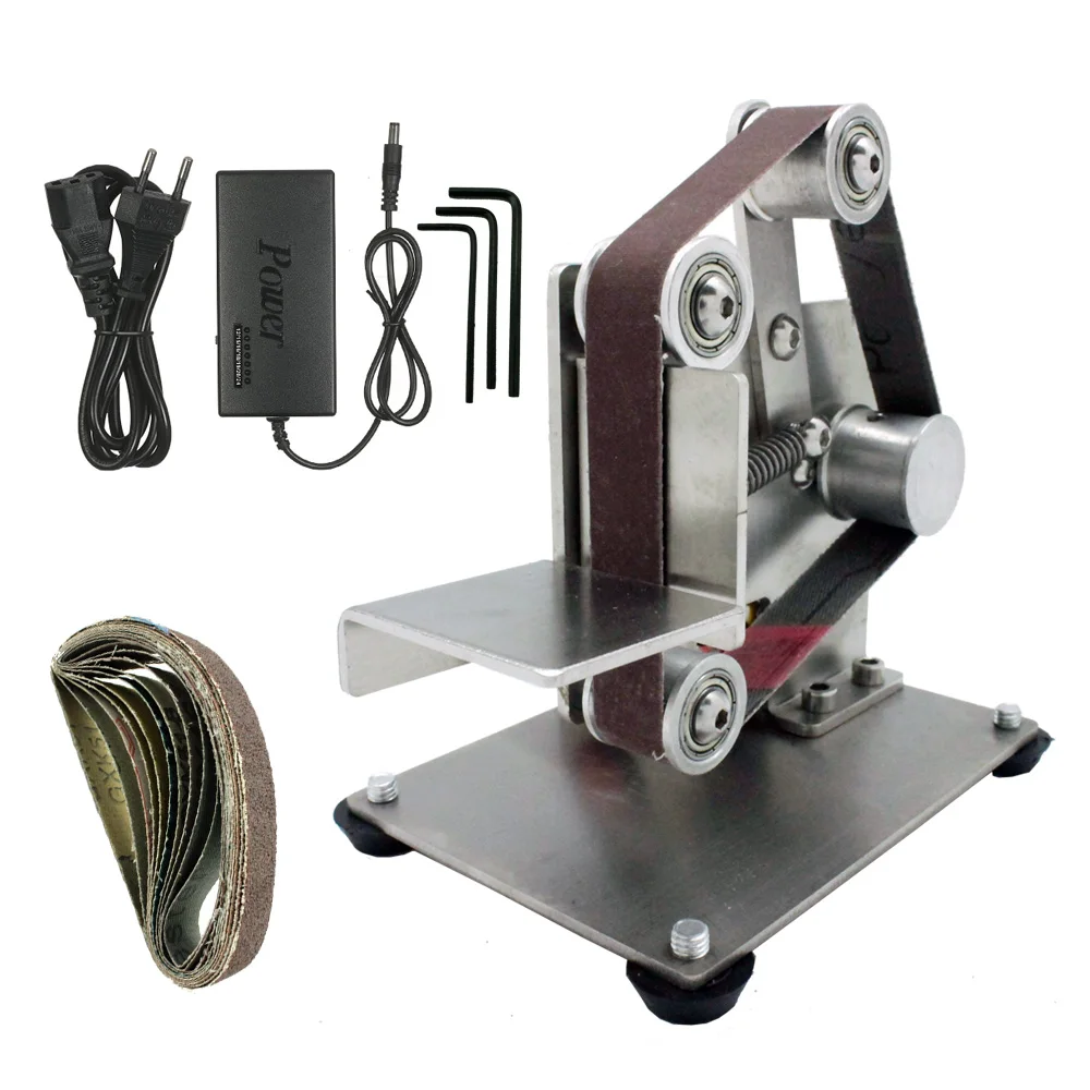 OPHIR Electric Belt Machine Sander Sanding Machine Electric Belt Sander Electric Grinder DIY Polishing Grinding Machine KD021