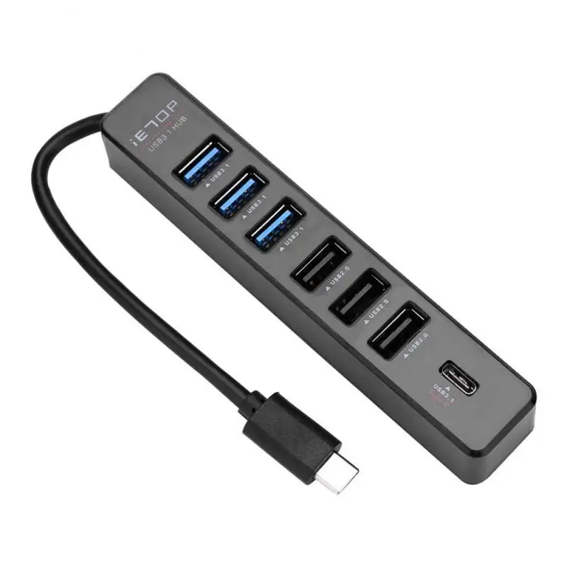 

New USB Hub 3.0 USB Splitter Type C USB 3 Hub Multiple 4/7 Port Hab Splitters Use Power Adapter Computer Accessories Hub For PC