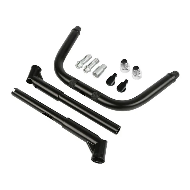 Черный 10 &quotRise 1-1/4" Руль для Harley FLSTC FLSTF FLSTFB FXST FXSTD 2000-17 Heritage Softail Fat Boy Night Train Switchback |