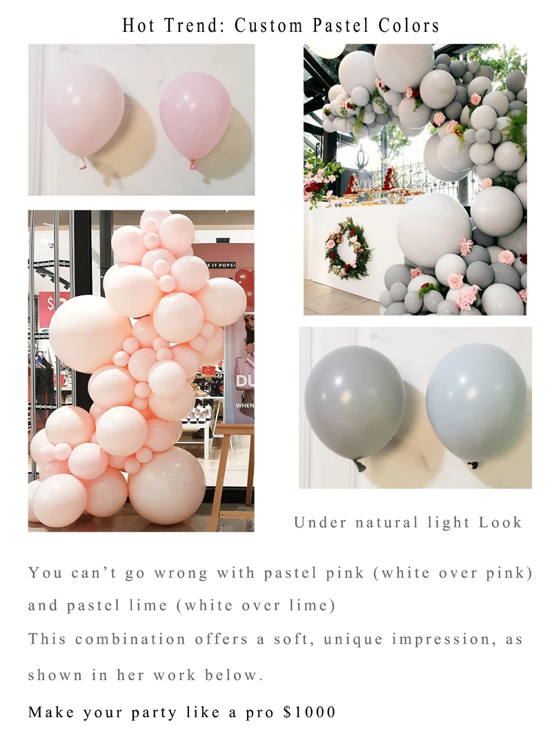 Eanjia 328 шт Macaron Шар АРКА комплект гирлянды с двойным наполнителем "-18" Розовые серые воздушные шары с конфетти цвета розовое золото 16 футов для вечерние мероприятия