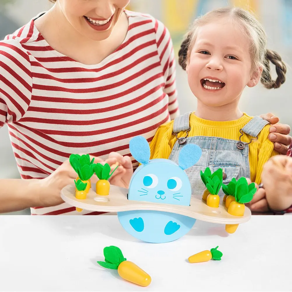 

Игрушки Монтессори, деревянная детская сортировочная игра в форме моркови для малышей, Дошкольное обучение, подарки для развития мелкой мо...