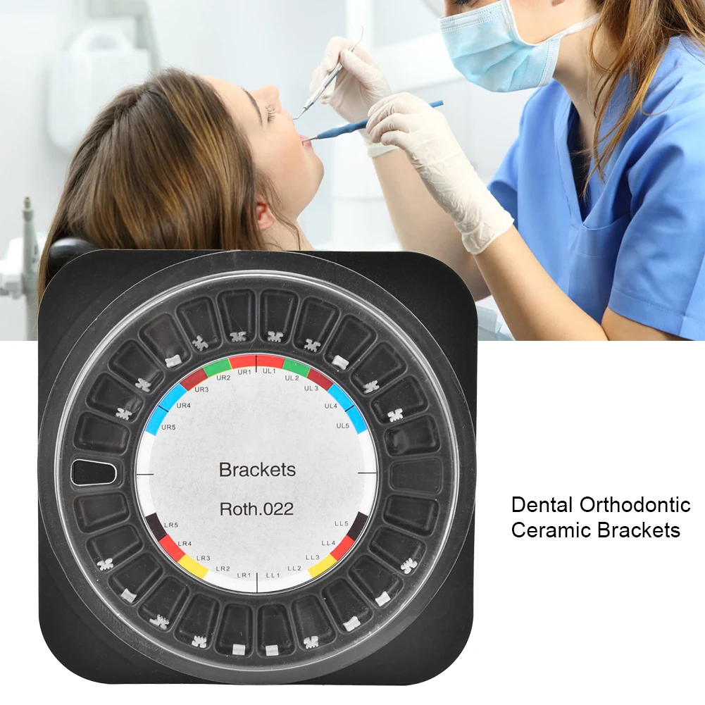 20 шт. Ортодонтические керамические кронштейны для обработки зубов