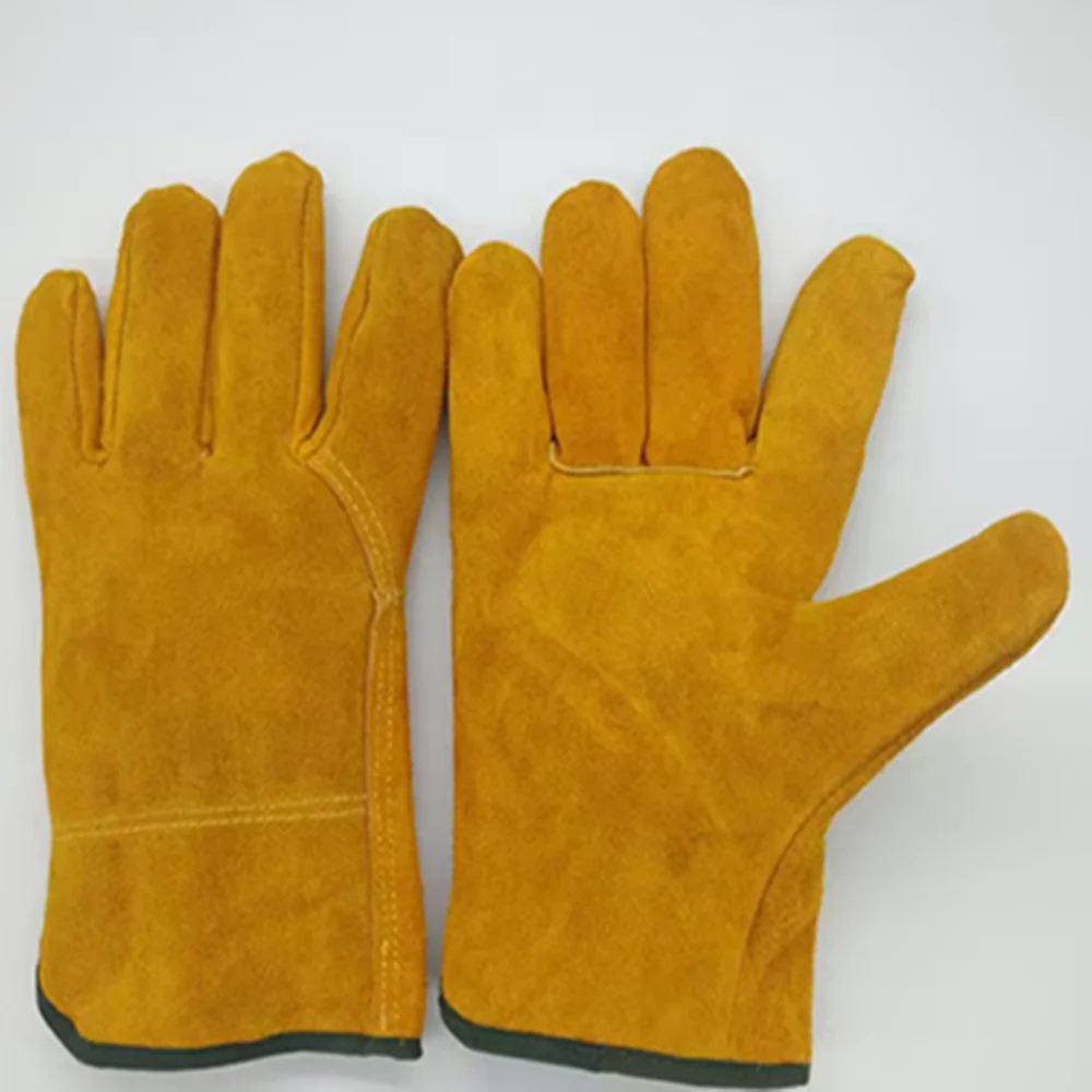 Welding gloves welder labor protection anti-scalding soft leather high temperature resistance short wear-re | Багаж и сумки