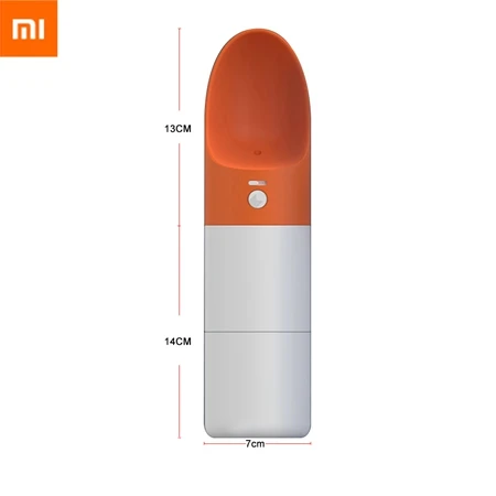 Xiaomi ROCKET чашка с домашними животными портативная чашка для собак Бутылка Спорт на открытом воздухе путешествия собака миска для питьевой воды диспенсер подачи умный контроль - Цвет: orange 270ml
