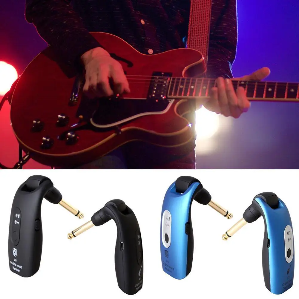

1 Pair Protable Electric Guitar 2.4GHz Wireless System Rechargeable Transmitter Receiver Guitar accessories