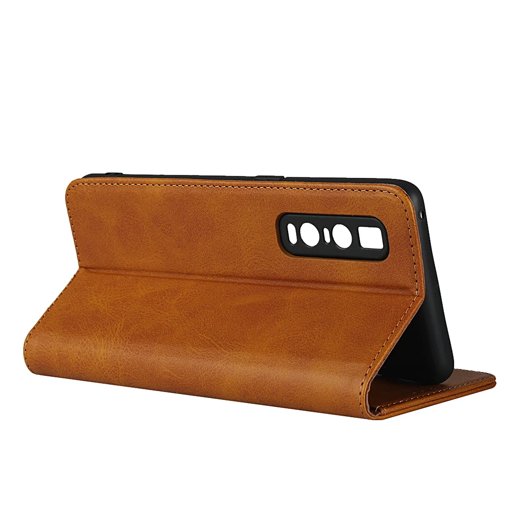 

Flip Case for OPPO Find X2 Pro Case Cover Magnetic Cowhide Leather Shockproof Card Slot Flip Wallet Book Cover for Find X2 Pro