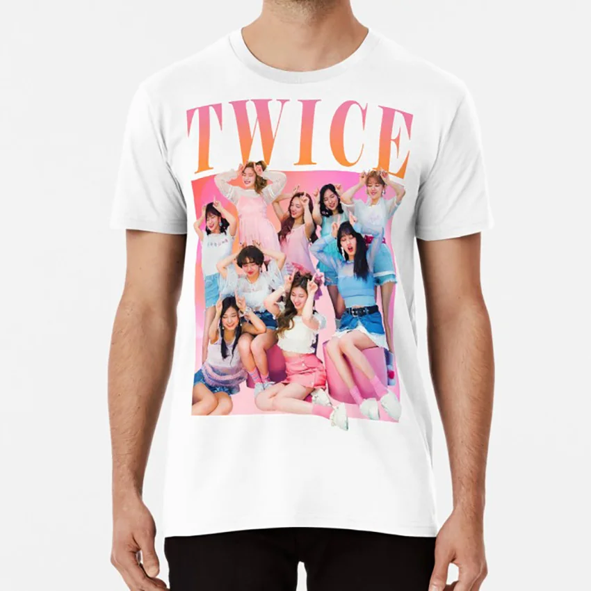 Футболка с надписью Twice nayeon mina jihyo sana chaeyoung dahyun tzuyu jeongyeon momo|Мужские футболки| |