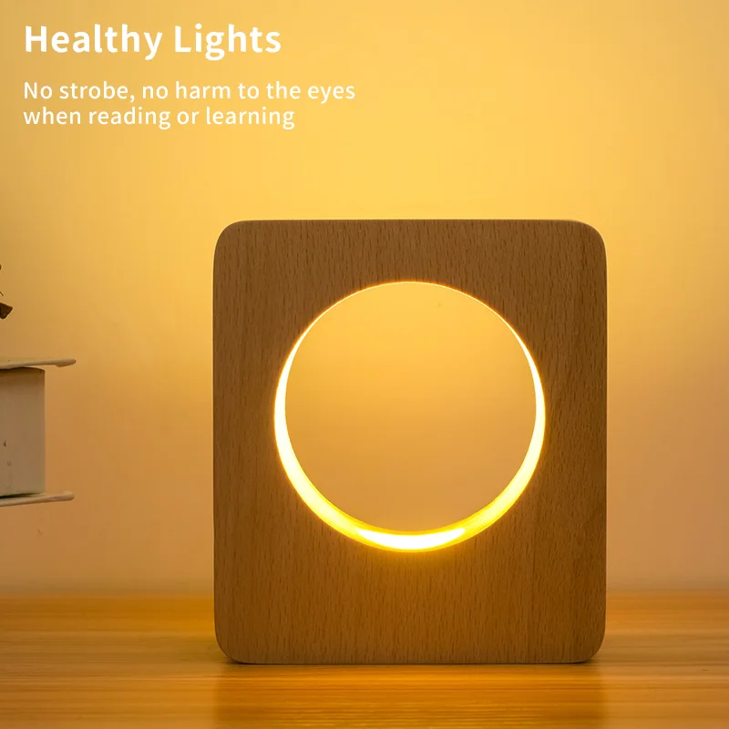 

Desk Light USB Table Light Simplicity Art Night Light Japanese Style Real Hard Wood Zen Style Bedside LED Table Lamp Desk Lamp