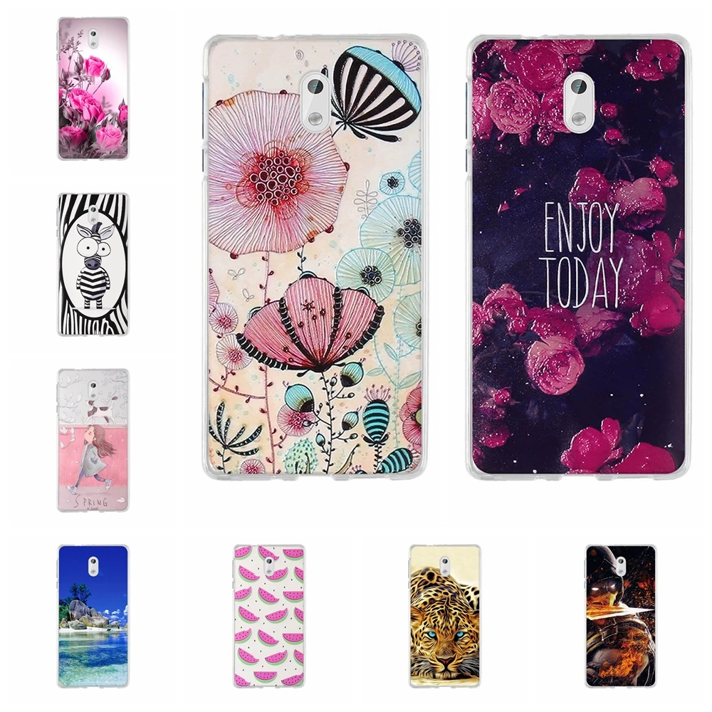 ТПУ чехол для Nokia 3 силиконовый бампер рельефные чехлы с 3D принтом nokia 5 0