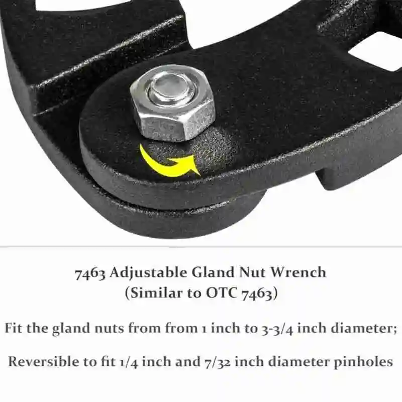 

Adjustable Gland Nut Wrench 7463 Spanner Repair Tool Hydraulic Cylinders Nut Wrench HX6C