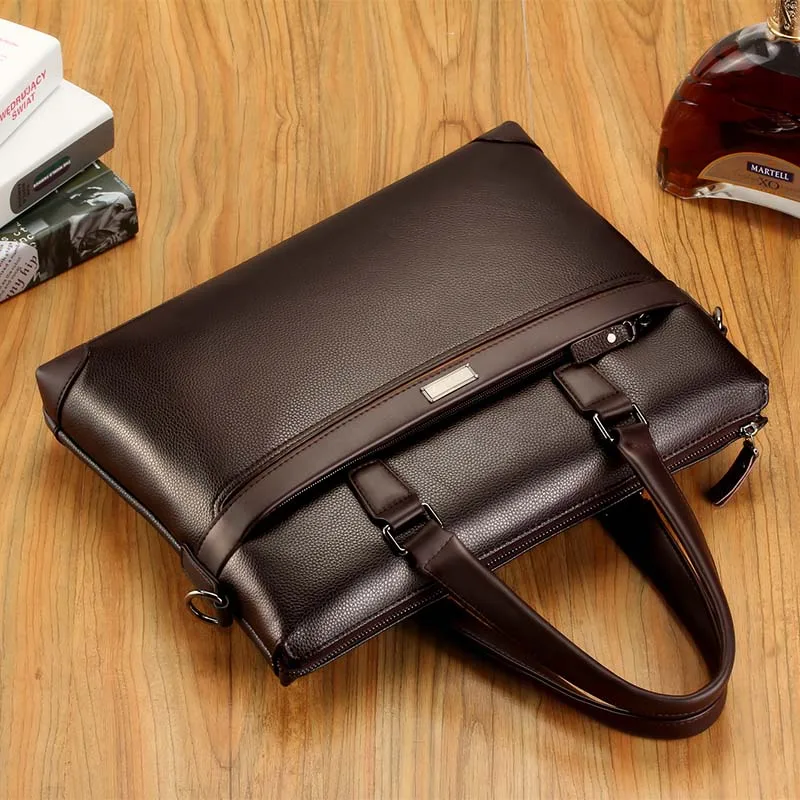 Briefcases Portable Male Messenger Bag Sets Men Briefcase for Document Laptop Computer Handbag Shoulder Brief Case Satchel Bags