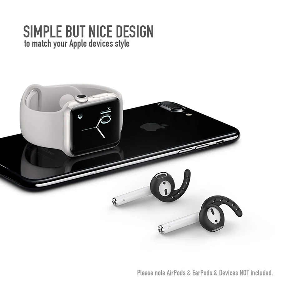 1 пара силиконовые повязки для Airpods 1 2 Чехол для наушников для Airpods силиконовый чехол для уха Pod Funda