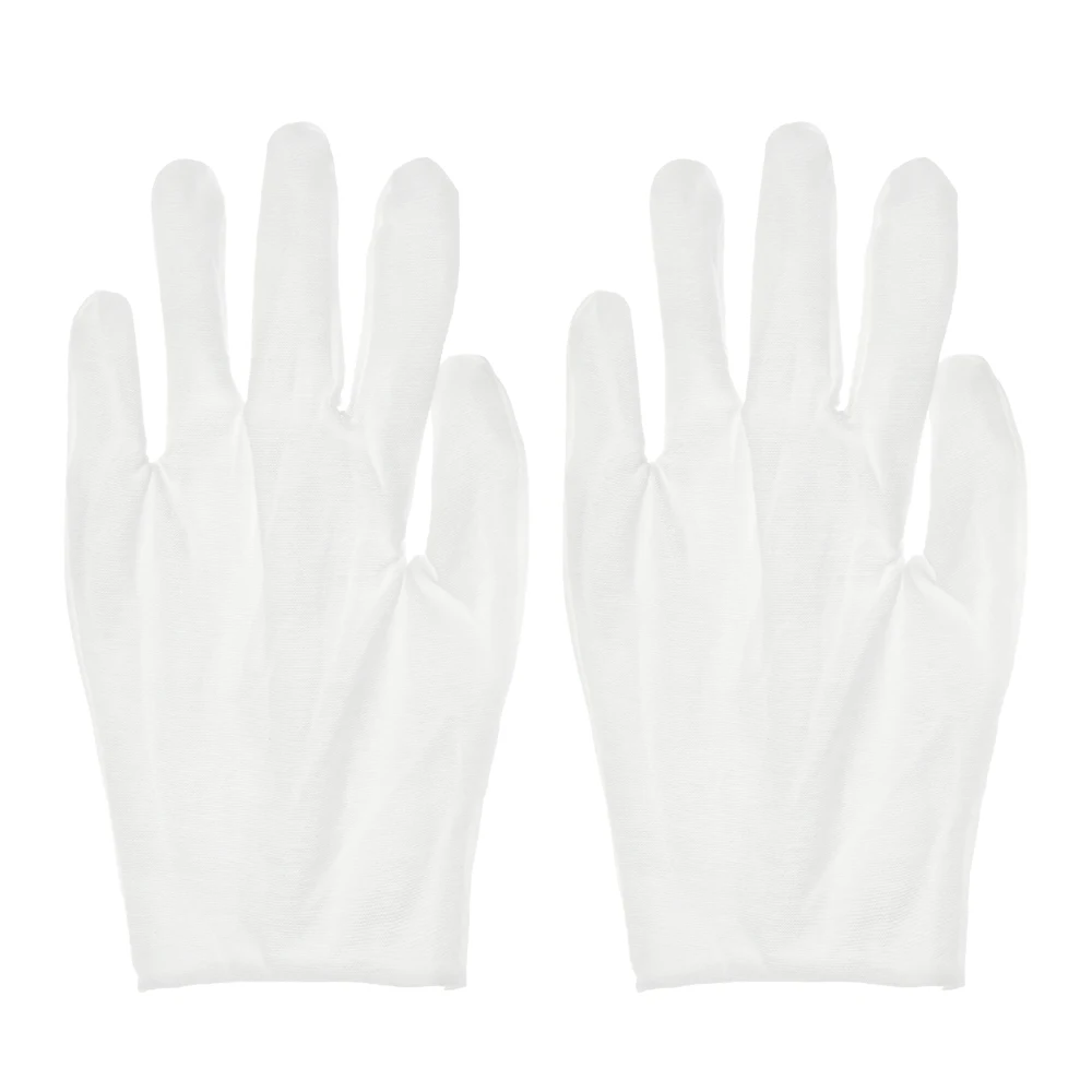 1 пара белых хлопковых перчаток защитные перчатки для ювелирных изделий тонкая