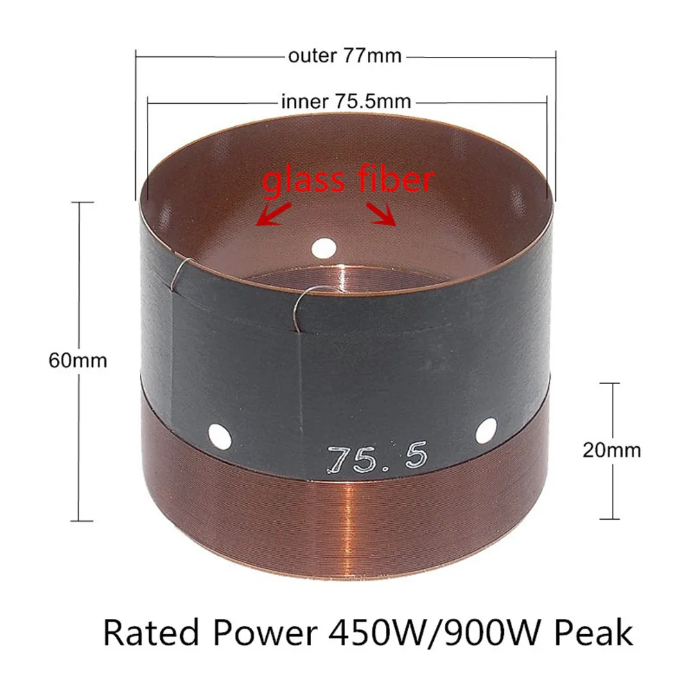 75 5 мм Динамик НЧ динамик по индивидуальному заказу звуковая катушка наушников 3