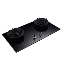 gas stove natural gas tempered glass gas stove household embedded copper cover dual cooker cooktop