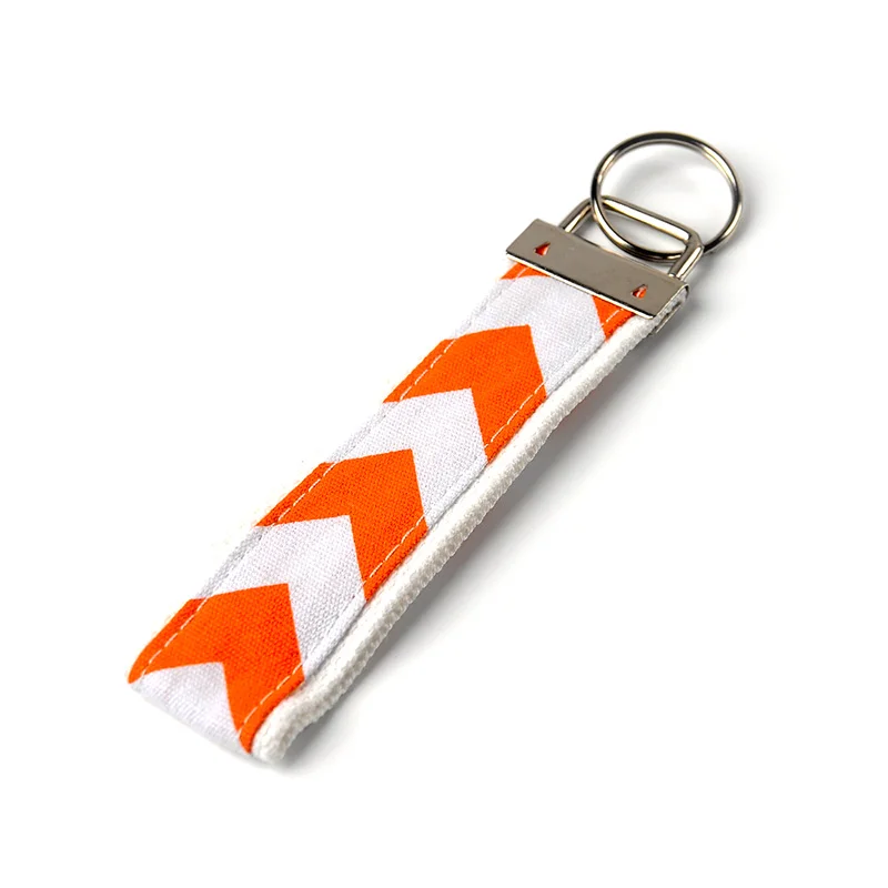 Волна линия браслет брелок, Монограмма холст брелки DOM109004 - Цвет: orange