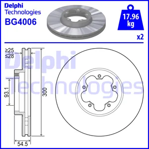 

DELPHI BG4006 DISK ON 06 TRANSIT V347 "REAR IT would