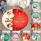 Круглый ковер, рождественские украшения для дома, коврики для зоны Санта-Клауса, ковер для кухни и спальни, детские коврики для гостиной