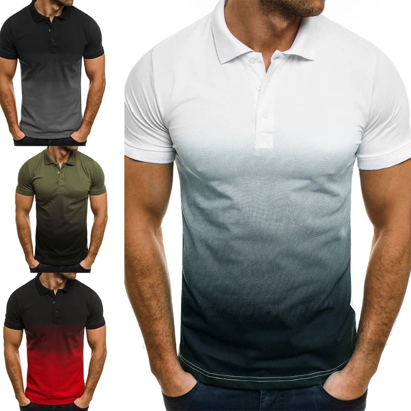 

Мужская рубашка с коротким рукавом, на пуговицах