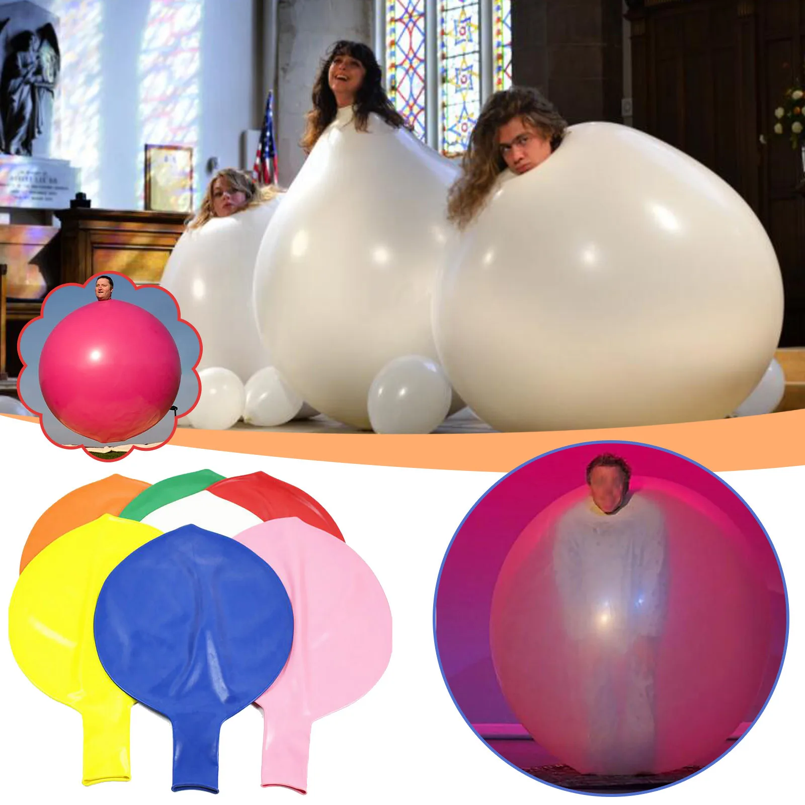 Латексный гигантский надувной воздушный шар в виде человеческого яйца круглый