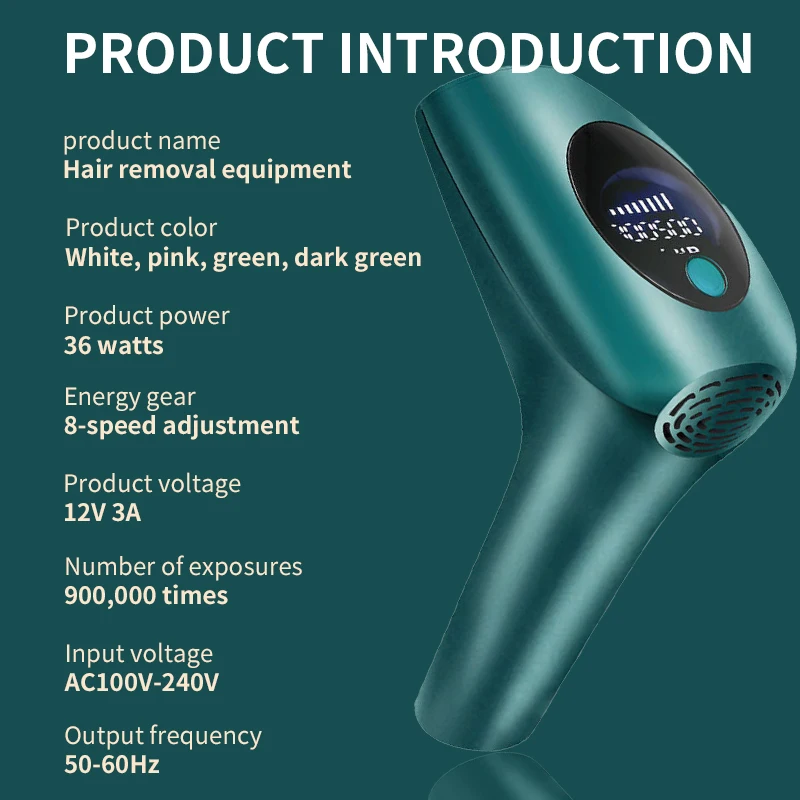 

New Permanent 990000 Flashes Laser Epilator Painless IPL Photoepilator Hair Removal depiladora Permanent LCD Display Epilator