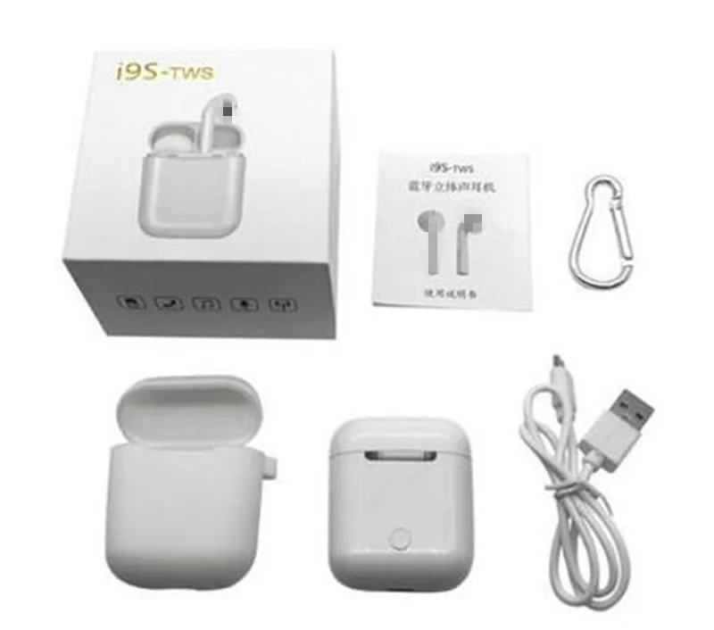 I9s TWS Bluetooth V5.0 EDR 1 пара наушников гарнитуры беспроводные наушники стерео наушники с зарядной коробкой для ios Android телефона