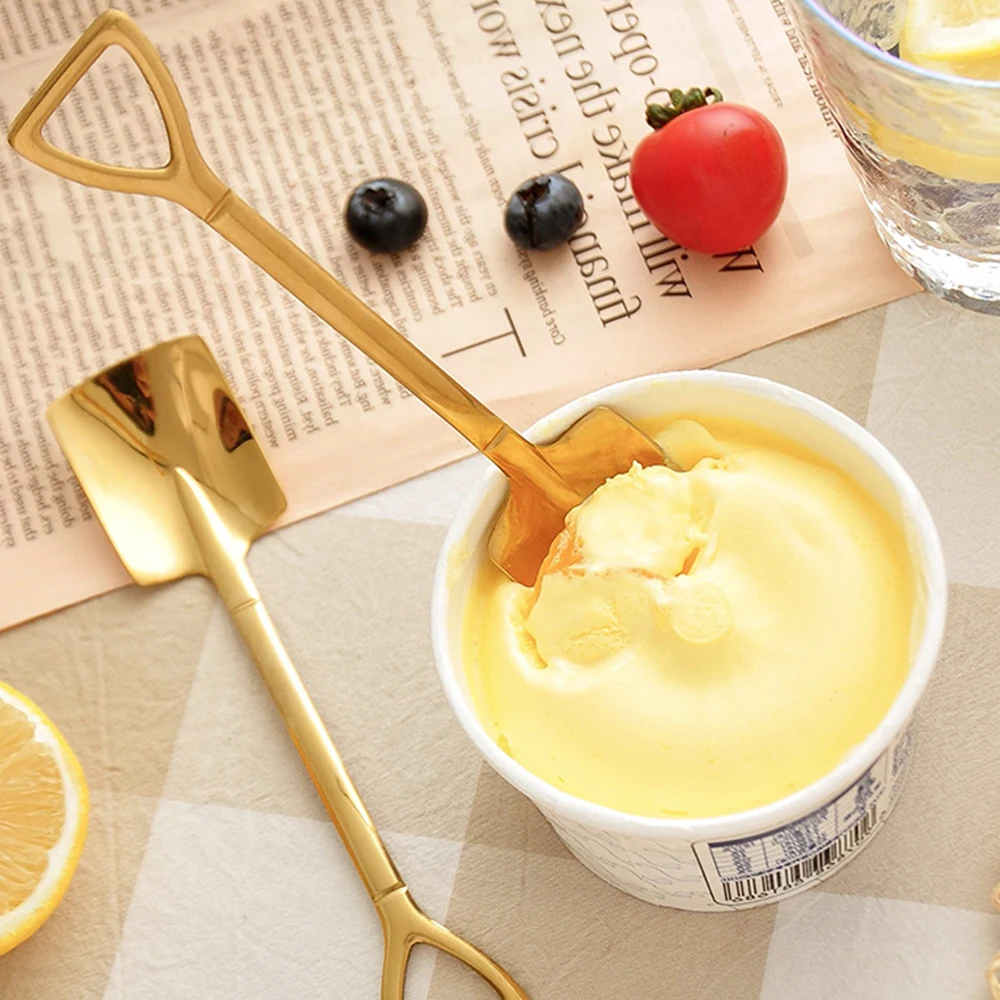 

Cute Stainless Steel Watermelon Spoon Creative Smoothie Shovel Spoon Coffee Spoon Long Handle Honey Spoon