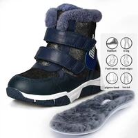 toddler kids orthopedic snow boots arch support anti slipper sole leather winter casual shoes with flatfeet orthotic insole