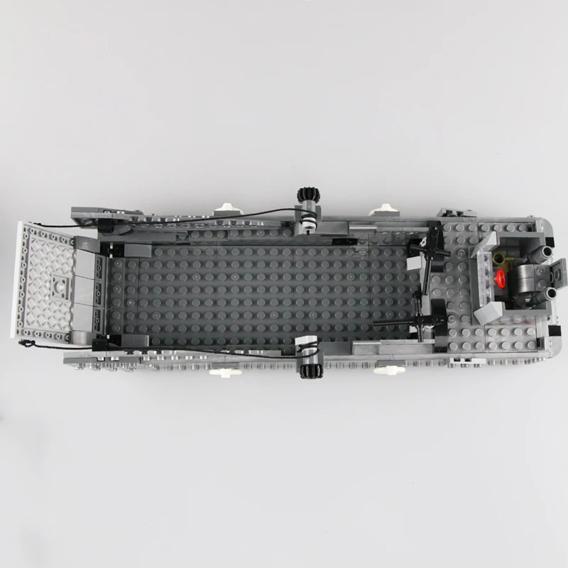 

WW2 Military USA LCM3 Landing Boat Building Blocks USA Military navy soldiers Figures weapon Bricks Toys For children Gift