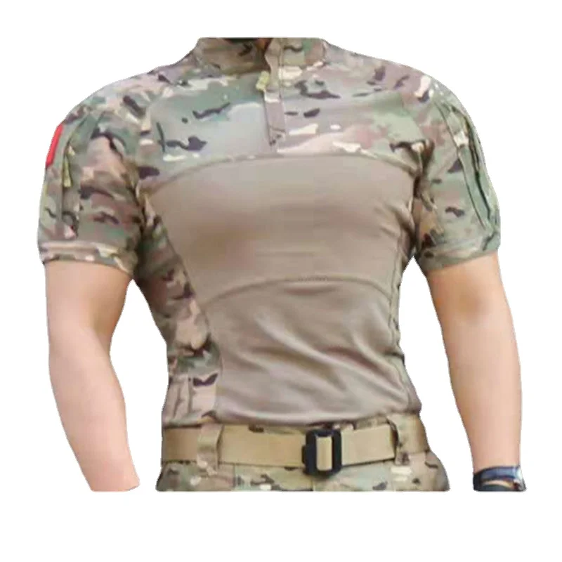 

Army Tactical Uniform Camouflage Quick-drying Short-sleeved Men's Combat Shirt Comfortable Short-sleeved Shirt Top