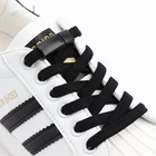 Магнитные шнурки для обуви, эластичные плоские, без завязывания, с металлическим замком, подходят для всех видов обуви, кроссовок, быстрая установка