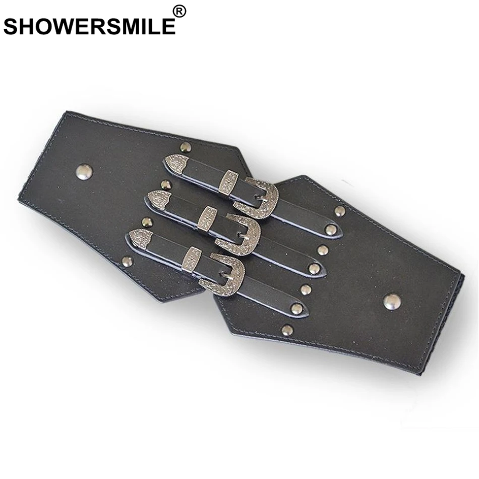 Рейни Шон ремни искусственная кожа эластичный корсет Широкие для платья черного