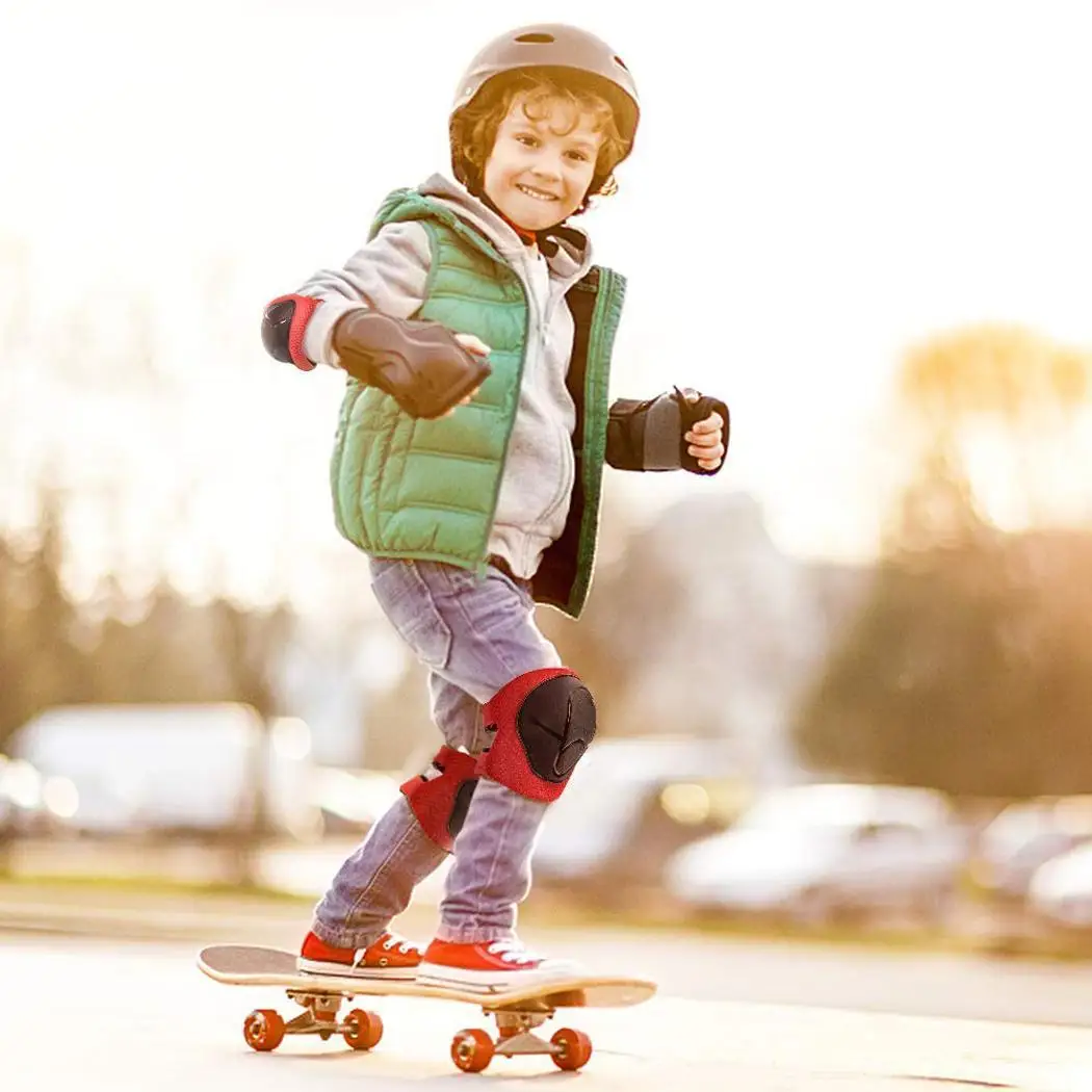 Детские накладки на колени локти запястье от 3 до 13 лет набор для защиты катания