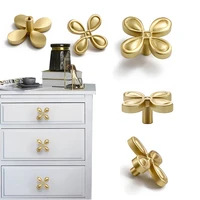 clover shape hook cabinet handle modern cupboard door knob drawer pulls solid brass diy home renovation and improvement