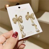 juwang 2021 new gold color stud earrings for women luxury butterfly pendant dangle earrings fashion jewerly pendientes mujer