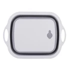 Многофункциональная Складная разделочная доска, сливная корзина для раковины, моющаяся многофункциональная кухонная посуда с фильтром для овощей