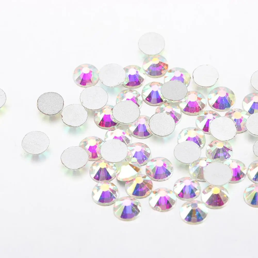 1440 шт. блестящие стразы из хрустального стекла с плоской задней поверхностью для