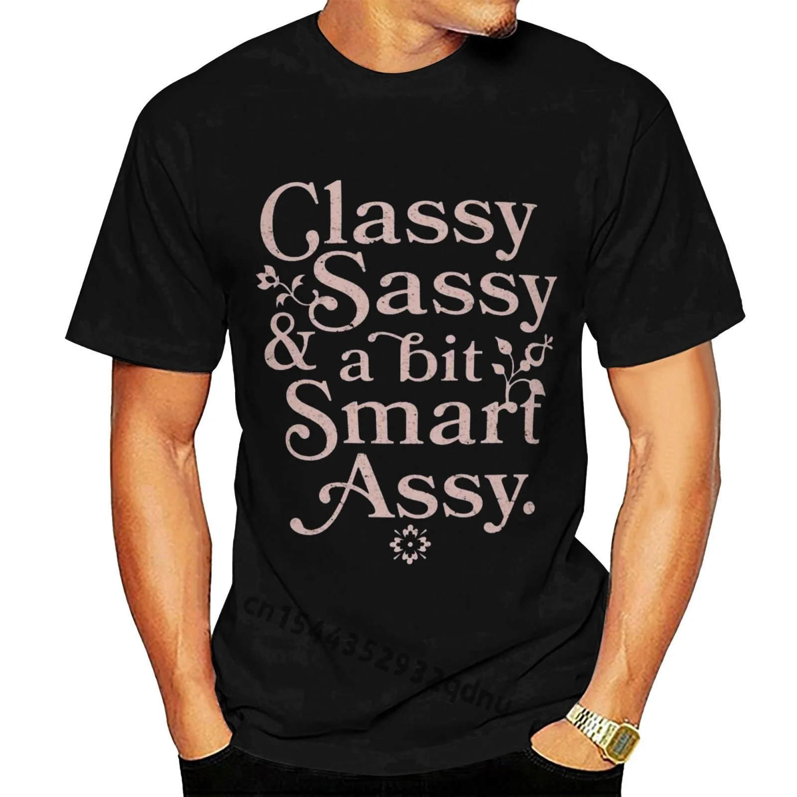 

Classy Sassy & A Bit Smart Assy Boy Funny Mashup Black T-Shirt For Youth Middle-Age Old Age Tee Shirt