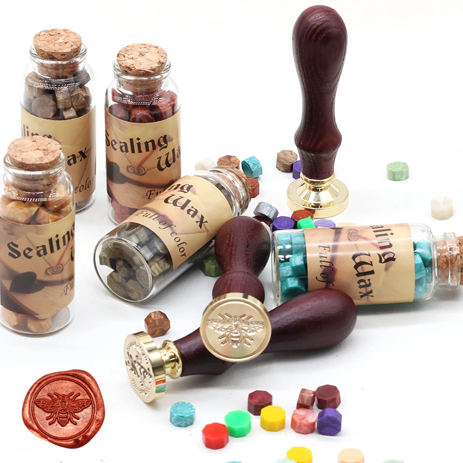 Хит продаж! Винтажный конверт в виде пчелы лаковая печать восковая приглашений