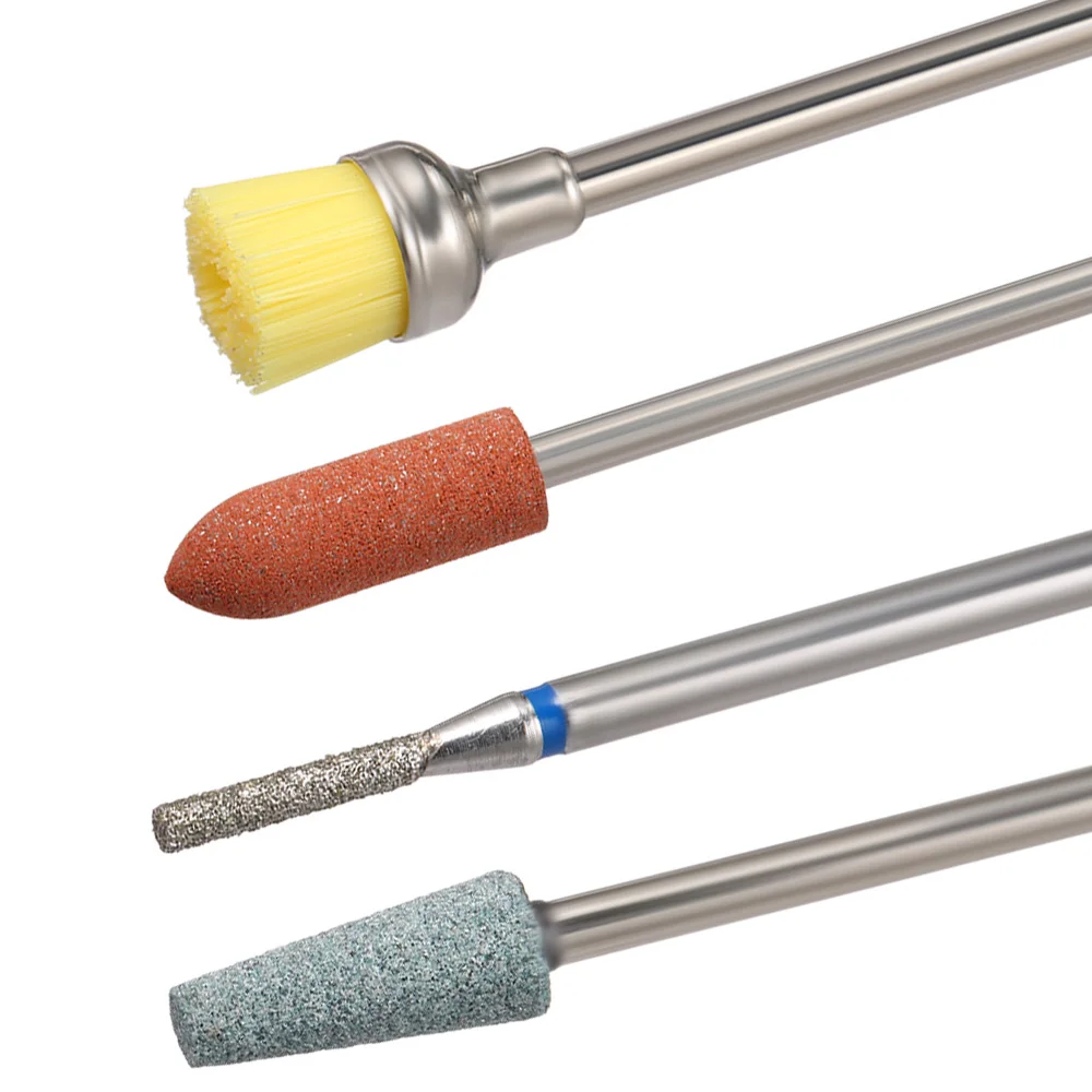 10 шт./компл. и сверлами для ногтей удаления кутикулы очиститель дрель щетка